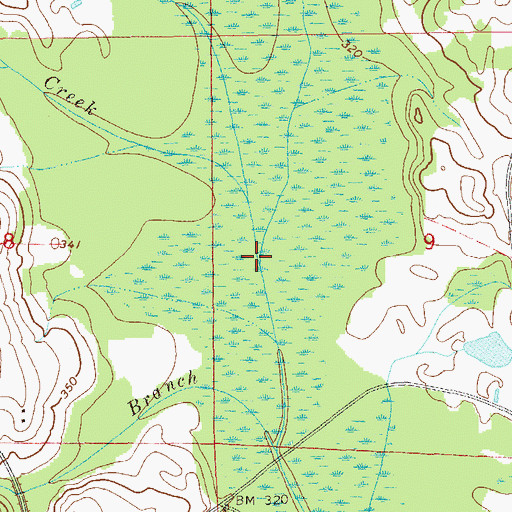 Topographic Map of Beaver Creek, AL