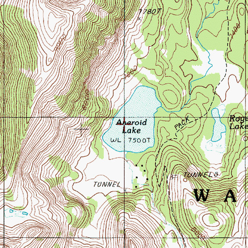 Topographic Map of Aneroid Lake, OR