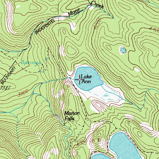 Topographic Map of Lake Ann, OR