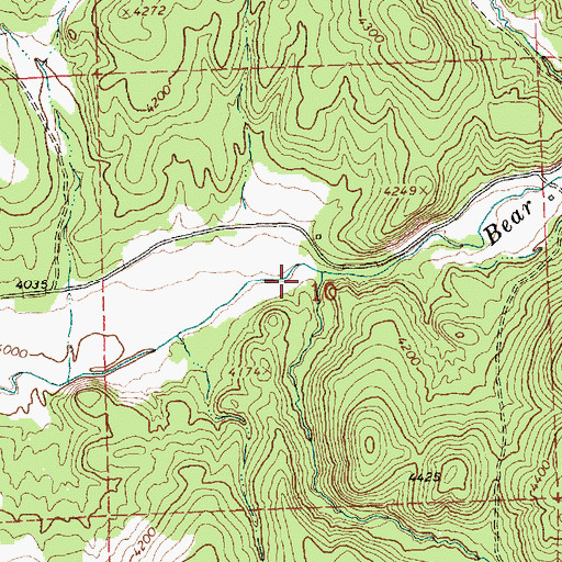 Topographic Map of Ant Creek, OR