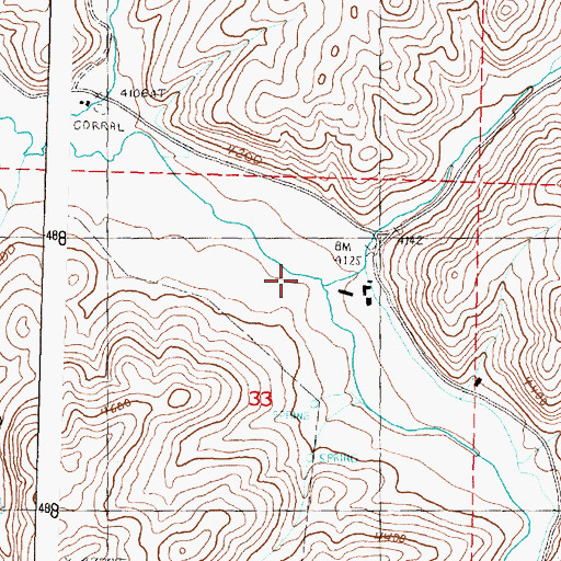 Topographic Map of Antelope Creek, OR