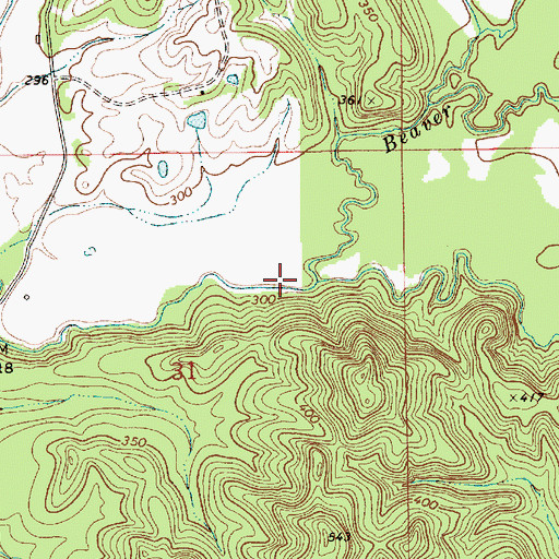 Topographic Map of Beaver Creek, AL