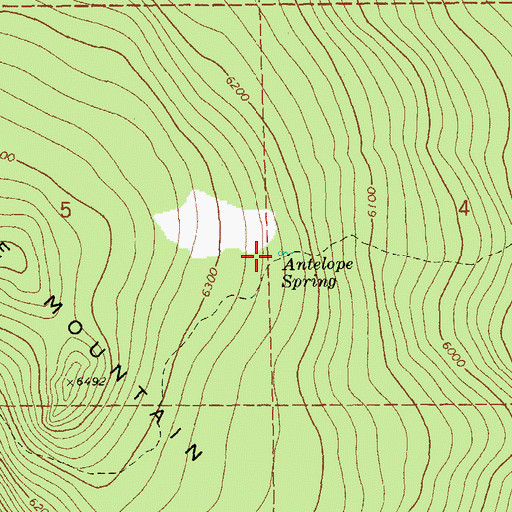 Topographic Map of Antelope Spring, OR