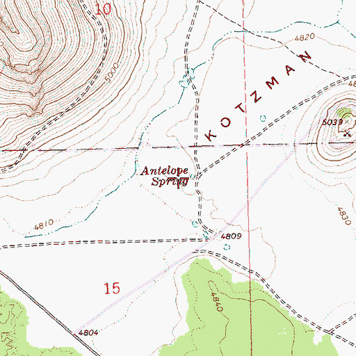 Topographic Map of Antelope Spring, OR