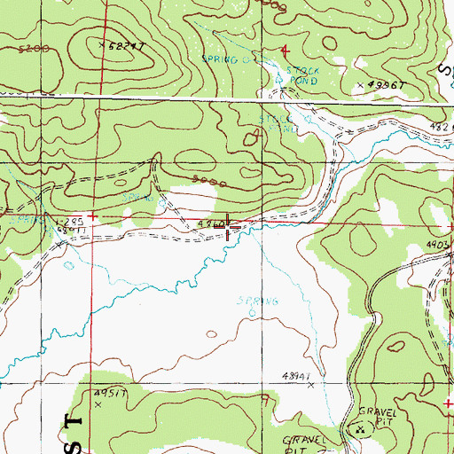 Topographic Map of Antelope Valley, OR