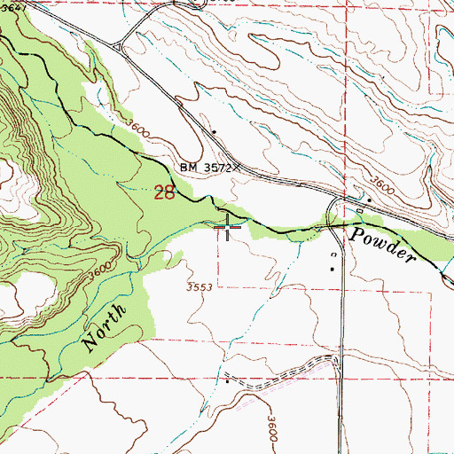 Topographic Map of Anthony Creek, OR