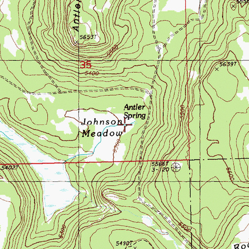 Topographic Map of Antler Spring, OR