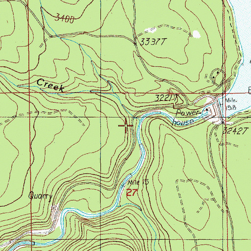 Topographic Map of Anvil Creek, OR