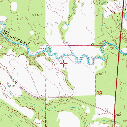 Topographic Map of Beaver Creek, AL