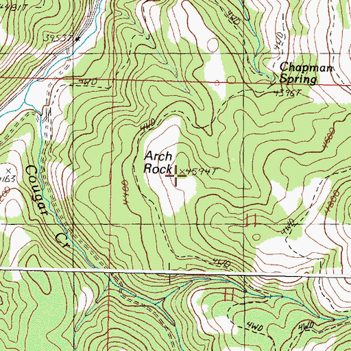 Topographic Map of Arch Rock, OR