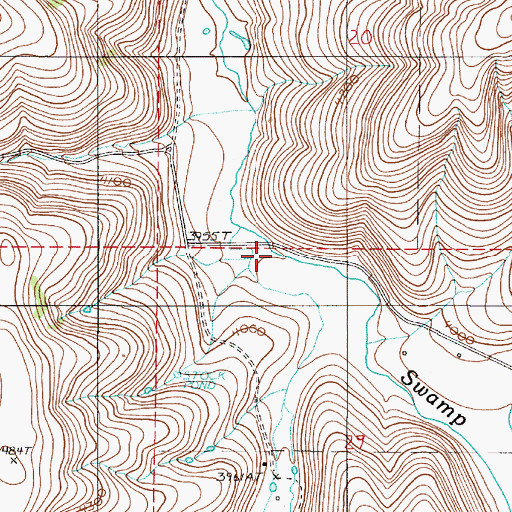 Topographic Map of Arkansas Hollow, OR