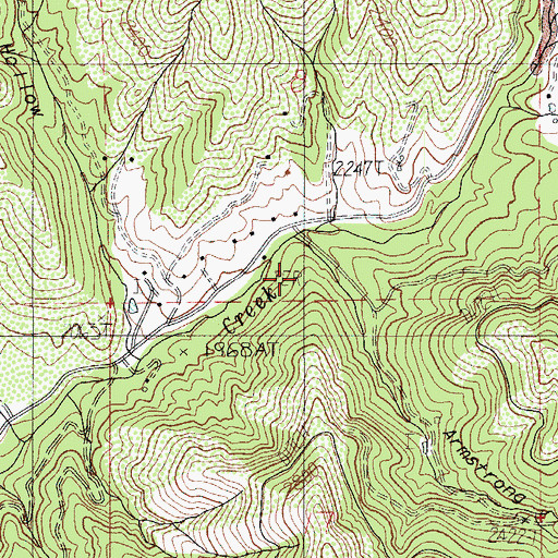 Topographic Map of Armstrong Gulch, OR