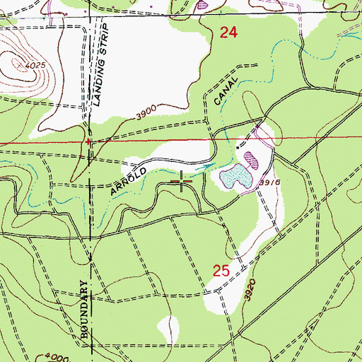 Topographic Map of Arnold Canal, OR