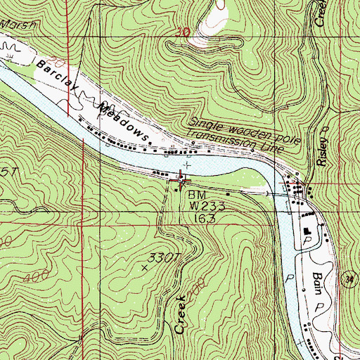 Topographic Map of Arnold Creek, OR