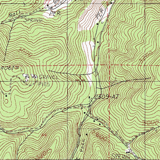 Topographic Map of Arrastra Creek, OR