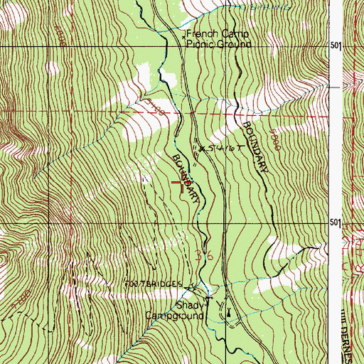 Topographic Map of Arrow Recreation Site, OR