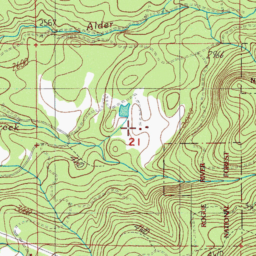 Topographic Map of Art Moore Ranch, OR