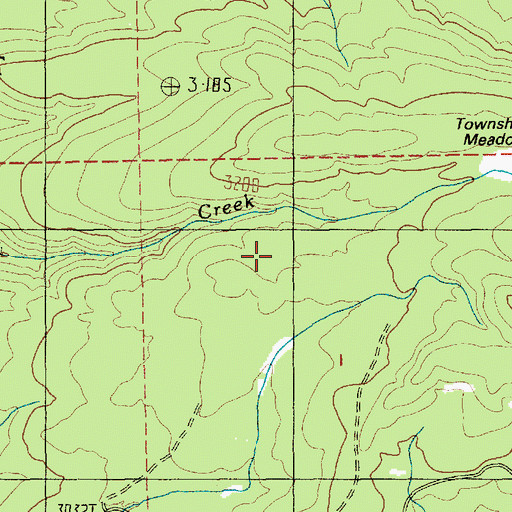 Topographic Map of Aschoff Buttes Trail, OR