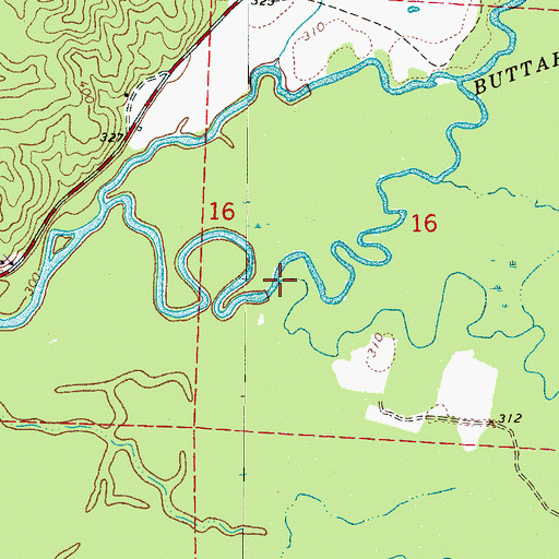 Topographic Map of Beaver Creek, AL