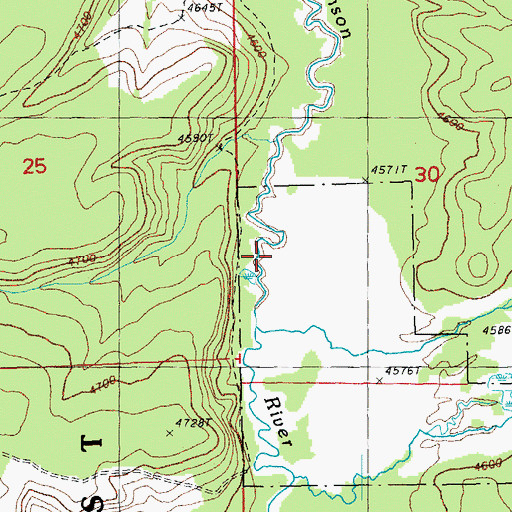 Topographic Map of Aspen Creek, OR