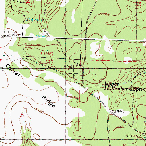 Topographic Map of Association Corral (historical), OR