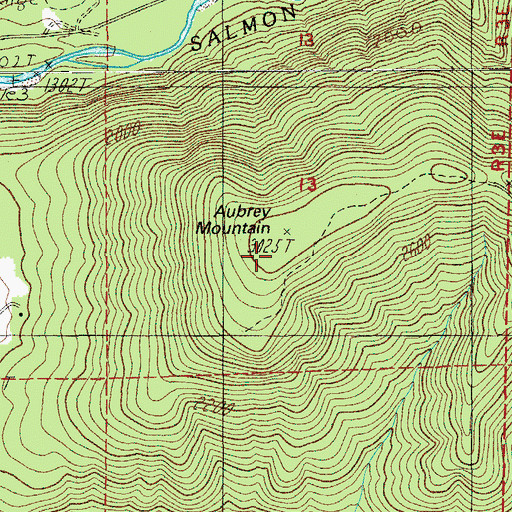 Topographic Map of Aubrey Mountain, OR