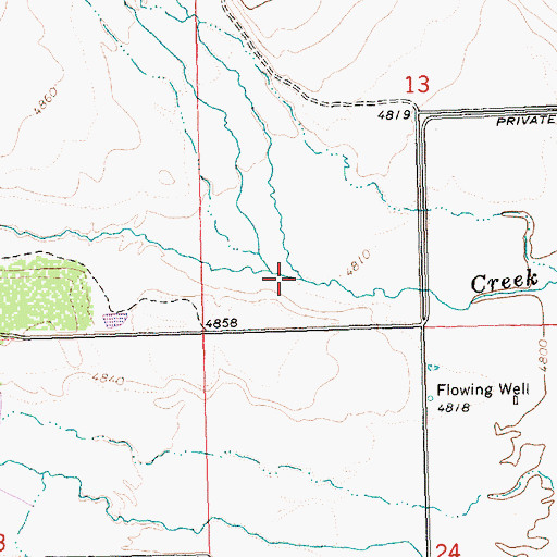 Topographic Map of Augur Creek, OR