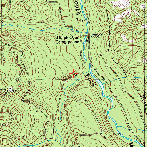 Topographic Map of Augusta Creek, OR