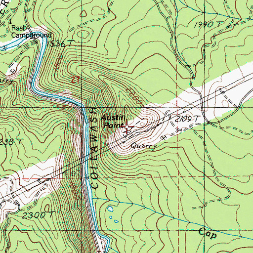 Topographic Map of Austin Point, OR