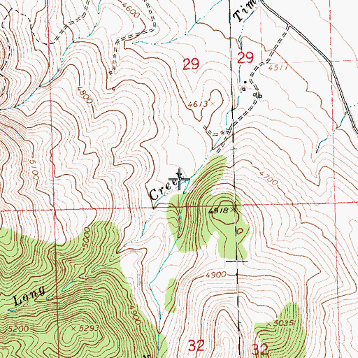 Topographic Map of Avery Creek, OR