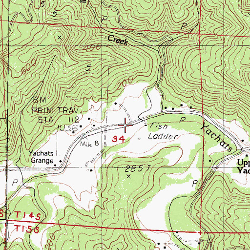 Topographic Map of Axtell Creek, OR