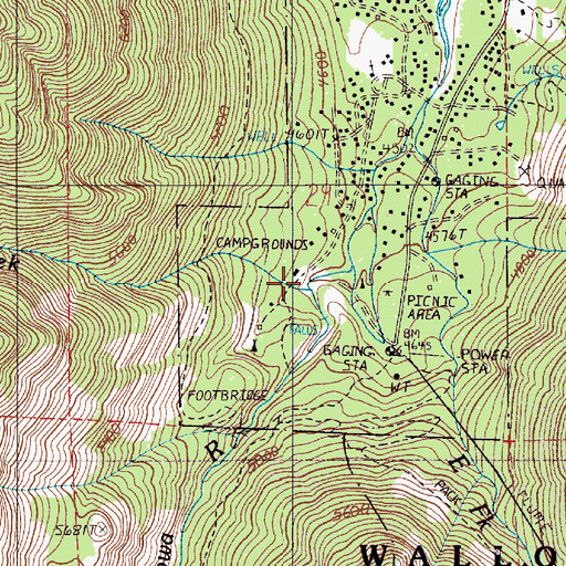 Topographic Map of B C Creek, OR