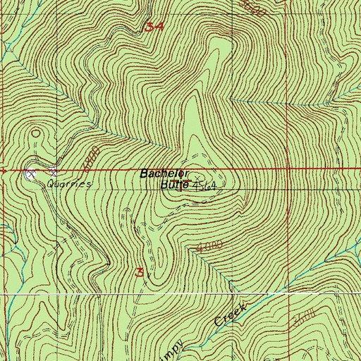 Topographic Map of Bachelor Butte, OR