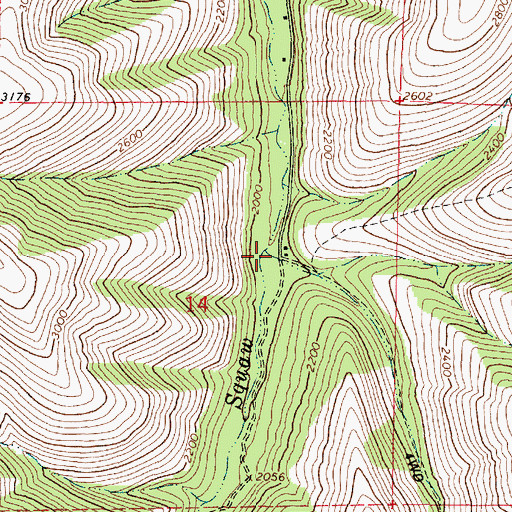 Topographic Map of Bachelor Canyon, OR