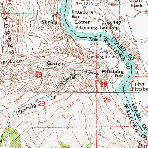 Topographic Map of Buckpasture Gulch, OR