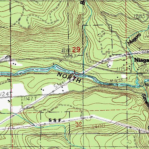 Topographic Map of Bad Banks Creek, OR