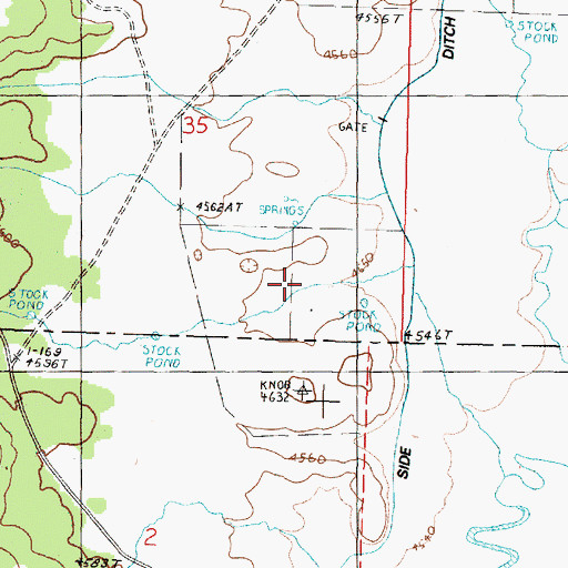 Topographic Map of Badger Canyon, OR