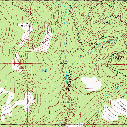 Topographic Map of Badger Creek, OR