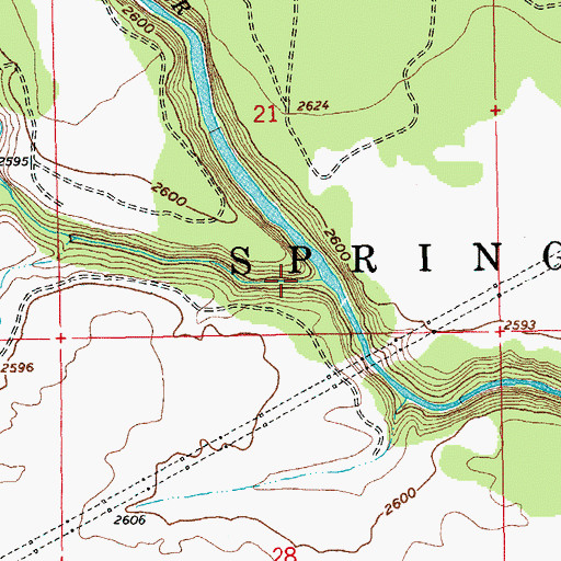 Topographic Map of Badger Creek, OR