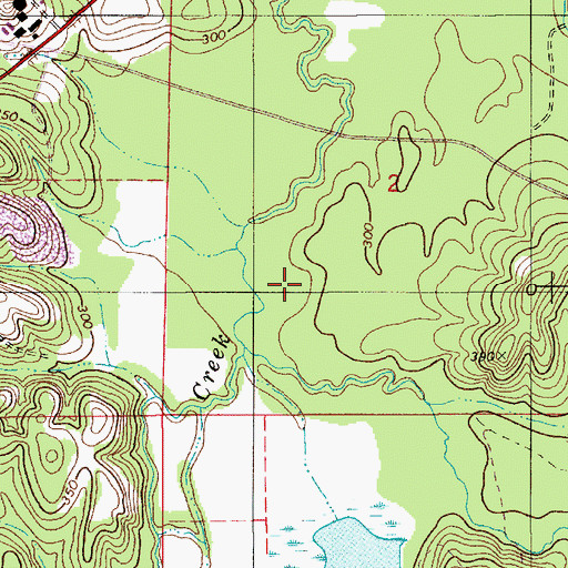 Topographic Map of Beaver Dam Creek, AL