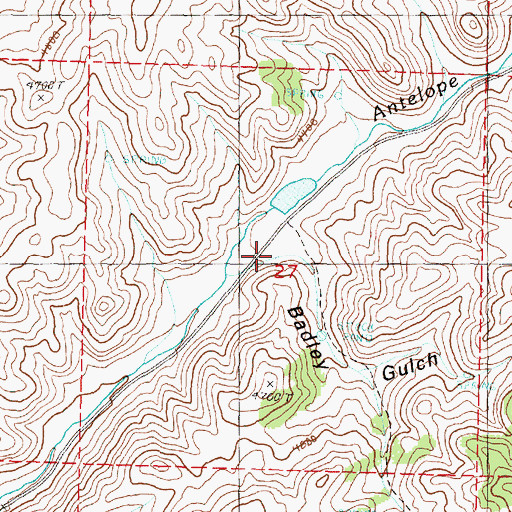 Topographic Map of Badley Gulch, OR