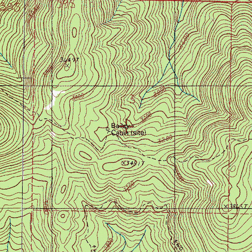 Topographic Map of Bailey Cabin, OR