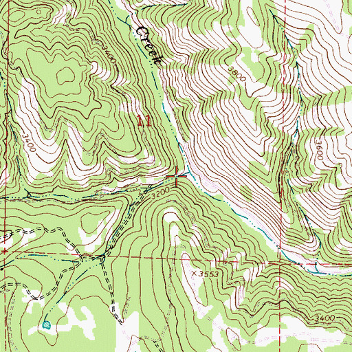 Topographic Map of Bailey Creek, OR