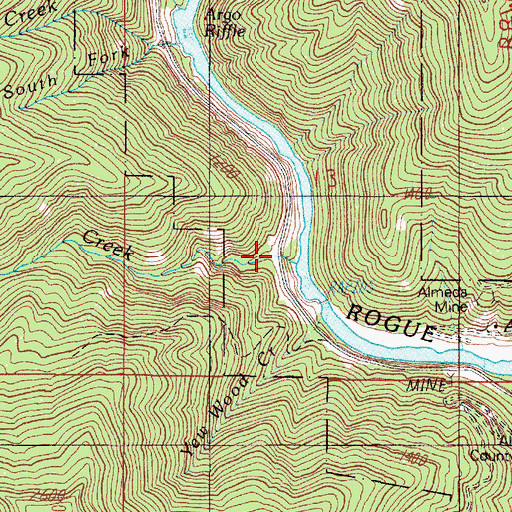 Topographic Map of Bailey Creek, OR