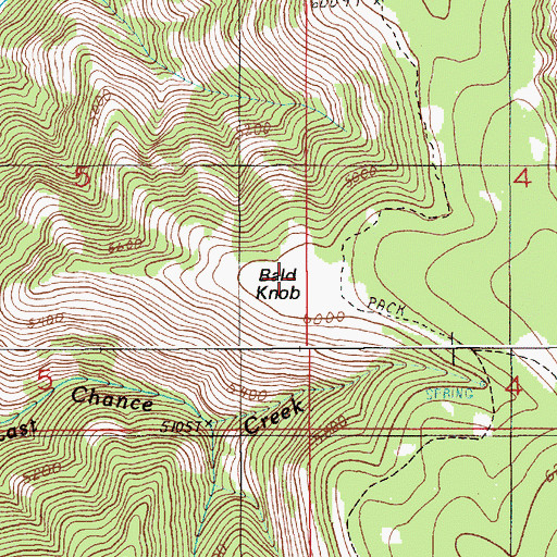 Topographic Map of Bald Knob, OR