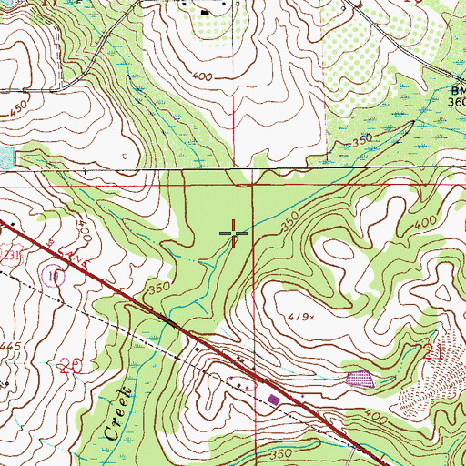 Topographic Map of Beaver Pond Branch, AL