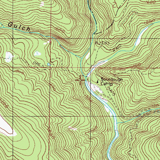 Topographic Map of Baldface Creek, OR