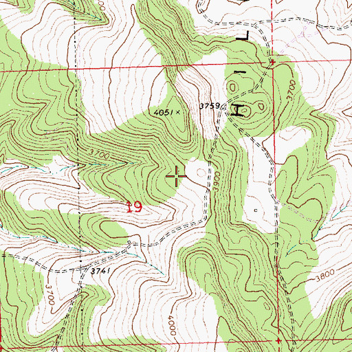 Topographic Map of Baldwin Hills, OR
