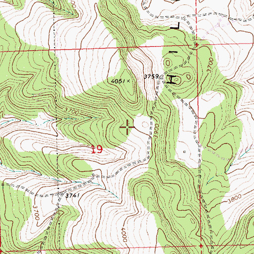 Topographic Map of Baldwin Hills, OR