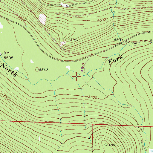 Topographic Map of Baldy Creek, OR